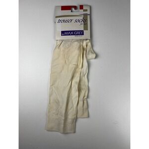 MAX GREY Women's Trouser Socks‎ Beige Fits 9-11 Style 900 Nylon